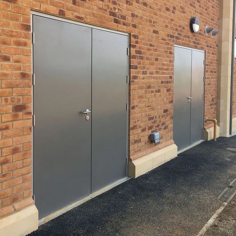 Internal Roller Shutter door - red
